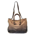 Prada Glace Zippers 2 Wayleather Bag Bn1592 Beige Black