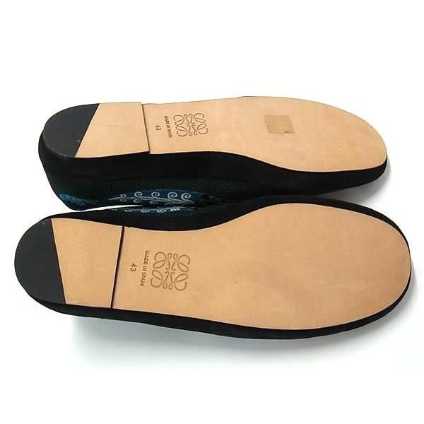 Loewe Canvas Slip on Flat Shoes 43 Green Blue — view 4