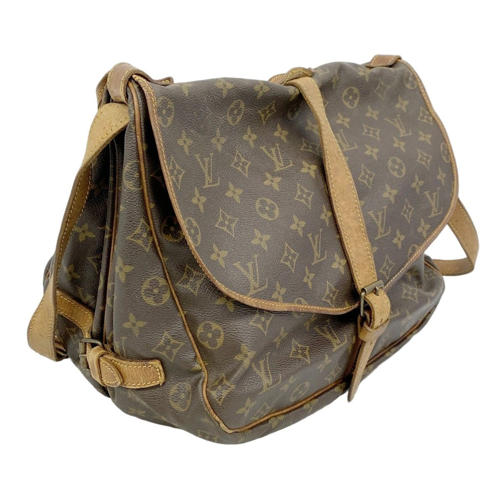 Louis Vuitton Shoulder Bag Monogram Saumur 35 Brown — view 2