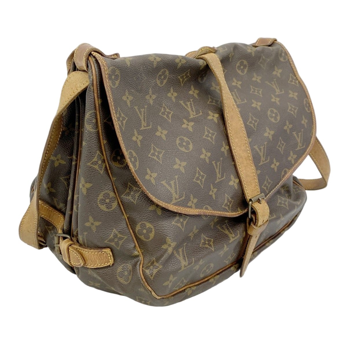 Louis Vuitton Shoulder Bag Monogram Saumur 35 Brown — view 2