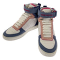 Louis Vuitton Leather Boon Box Line Logo High-cut Sneakers 34 1 2 White