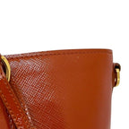 Prada 2 way Bag Orange Patent Leather 103 — view 9