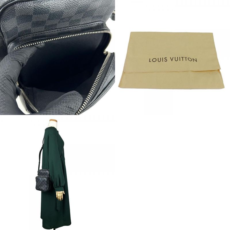 Louis Vuitton Shoulder Bag LEM Damier Graphite Grey Black Silver — view 9