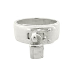 Hermes Polished Kelly Ring 51 Silver