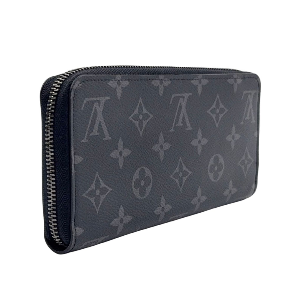 Louis Vuitton Zippy Wallet Horizontal Monogram Eclipse Black Silver — view 2