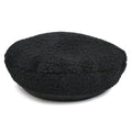 Hermes Shearling Fur Beret Black 56