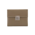Hermes Clic Mini Card Case Epsom Etoupe Silver