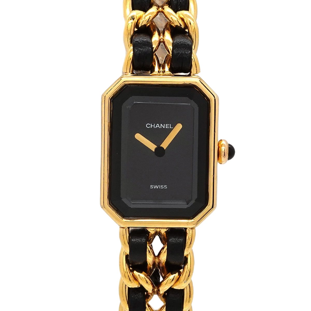 Chanel Premiere M Vintage Watch Black Gold