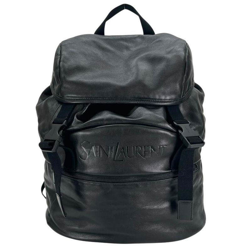 Saint Laurent Paris Rucksack Backpack Leather Nylon — view 2