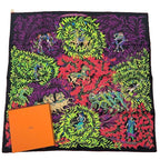 Hermes Carre 90 Silk Scarf LA Promenade de Platon Plato's Journey Purple