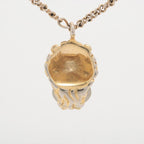 Gucci Michele Lion Head Necklace With GP And Rhinestones — view 3