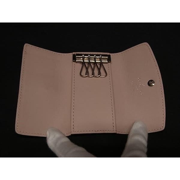 Louis Vuitton Key Case Multicles 4 Rose Jasmine Pinkish Monogram Mahina — view 4