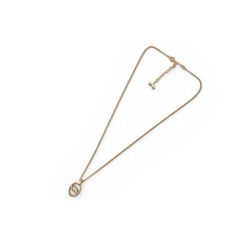 Dior Necklace Pendant Vintage CD Logo Gold — view 2