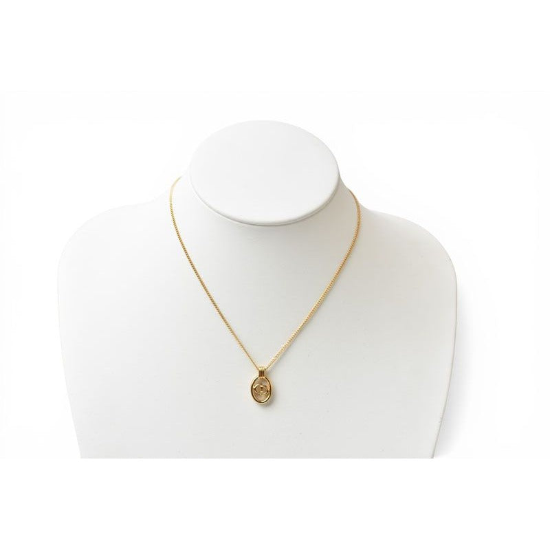 Dior Necklace Pendant Vintage CD Logo Gold — view 3