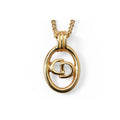 Dior Necklace Pendant Vintage CD Logo Gold