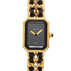 Chanel Premiere M Vintage Watch Black Gold