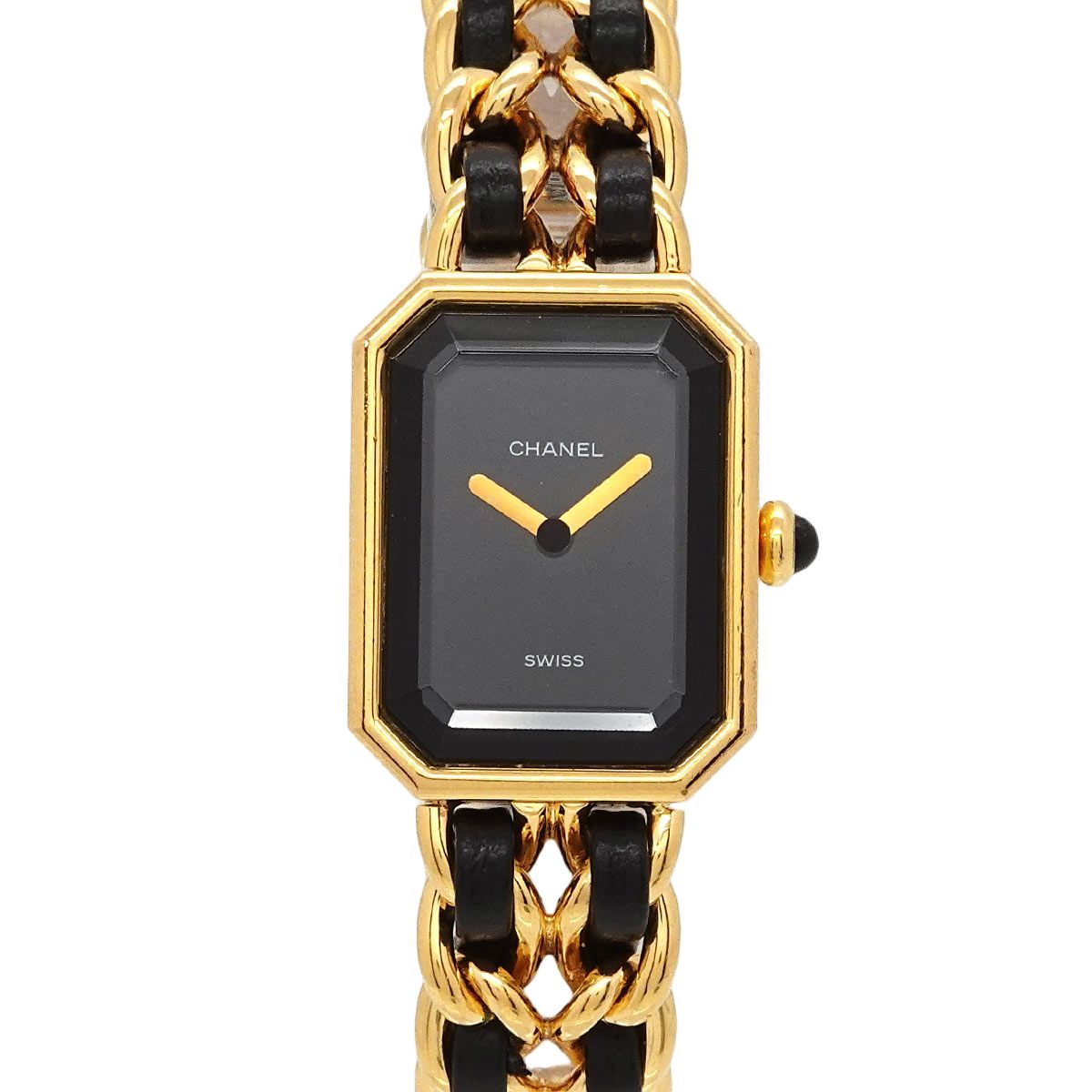 Chanel Premiere M Vintage Watch Black Gold