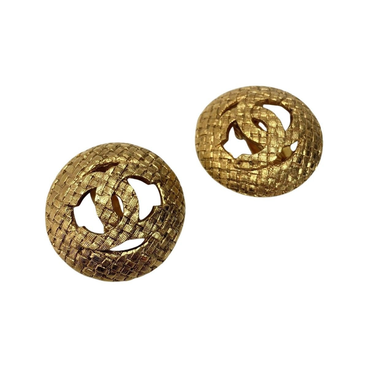 Chanel Coco Mark Round Earrings GP Gold 29 Vintage — view 2