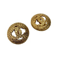 Chanel Coco Mark Round Earrings GP Gold 29 Vintage