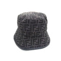 Fendi Zucca Pattern 65% Polyester 35% Cotton Hat M Gray