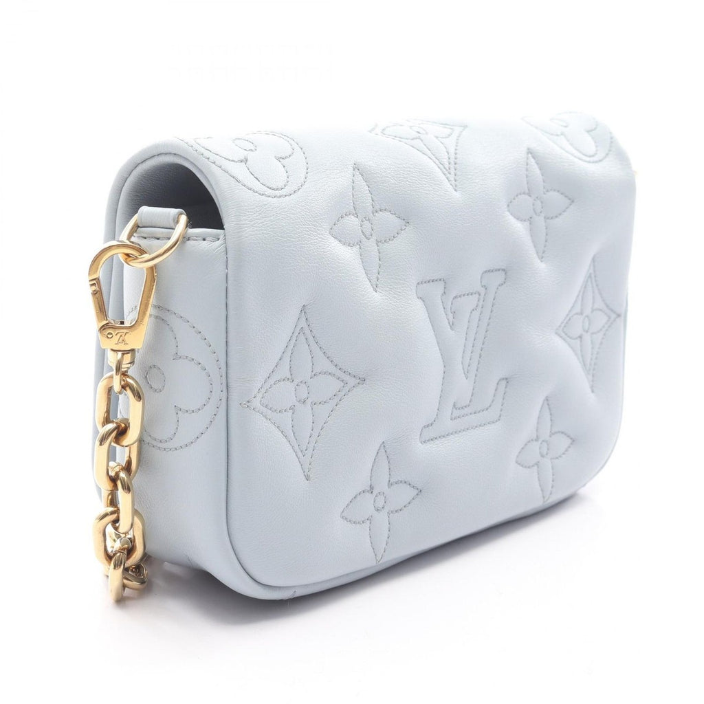 Louis Vuitton Shoulder Bag Wallet on Strap Blue Glacier Leather — view 2