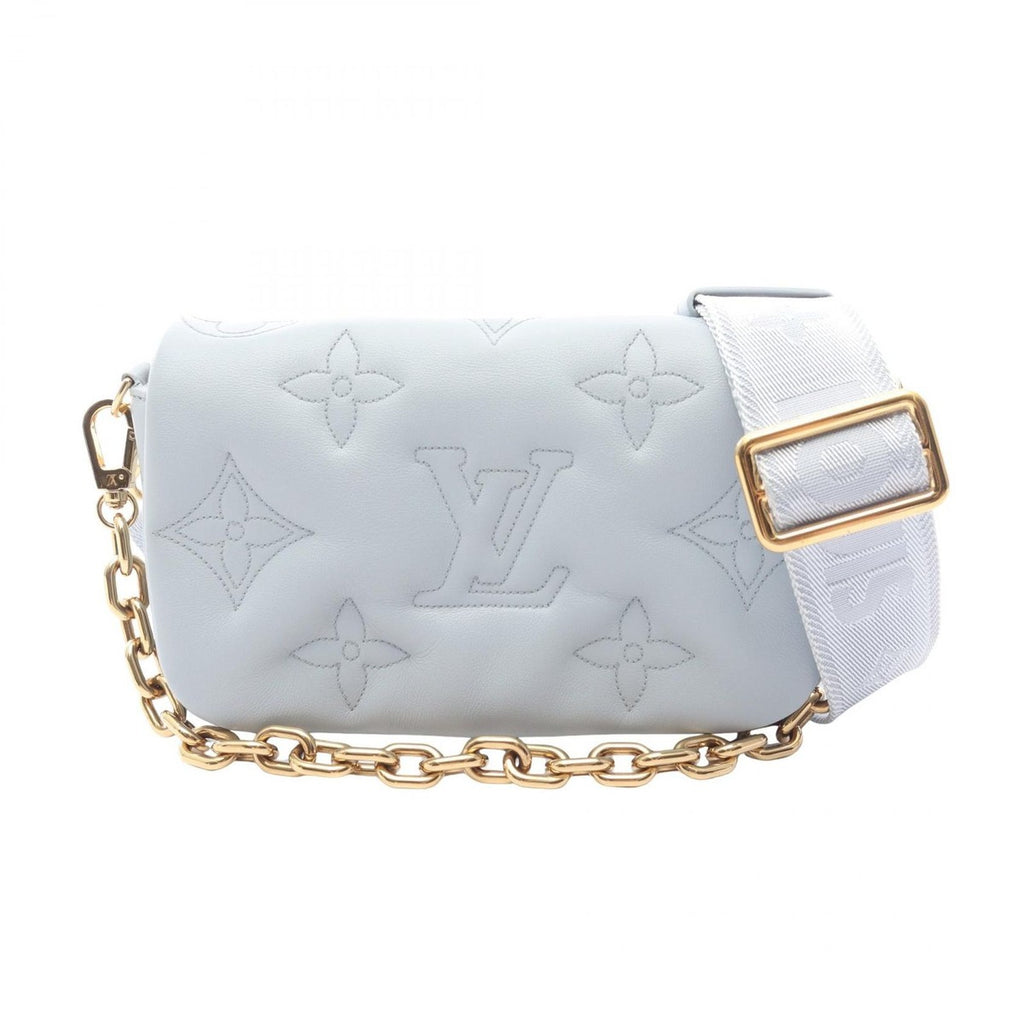 Louis Vuitton Shoulder Bag Wallet on Strap Blue Glacier Leather