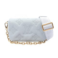 Louis Vuitton Shoulder Bag Wallet on Strap Blue Glacier Leather