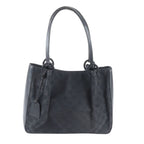 Gucci GG Canvas Pouch Leather Tote Shoulder Hand Black — view 2