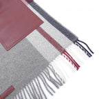 Hermes Tartan Pocket Cuir Applique Scarf — view 2