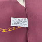 Chanel Scarf Silk Mademoiselle Quilted Pattern CC Logo Purple X — view 8