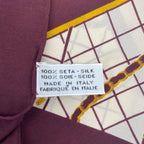 Chanel Scarf Silk Mademoiselle Quilted Pattern CC Logo Purple X — view 9