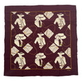 Chanel Scarf Silk Mademoiselle Quilted Pattern CC Logo Purple X
