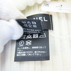 Chanel Knit Cap Cashmere Cotton White Black Hat Coco Mark Apparel — view 5
