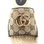Gucci GG Canvas Marmont Espadrille Sandals Beige Gold 35 — view 9