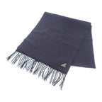 Prada Triangle Logo 2 Fs047 Cop f0008 Scarf Silk Cashmere Navy