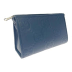 Gucci 739490-2067 Leather Jumbo GG Silver Hardware Second Bag Blue — view 3