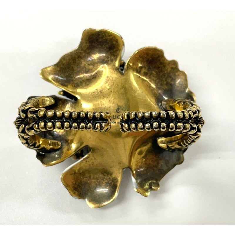 Gucci Flower Double Finger Cocktail Ring L Enamel — view 6