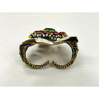 Gucci Flower Double Finger Cocktail Ring L Enamel — view 8