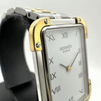 Hermes Croajour Watch with Extra Frames Quartz SS Silver Gold Vintage — view 5