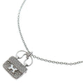 Hermes Amulet Constance Logo Bag Motif Necklace White Gold Diamond 18K
