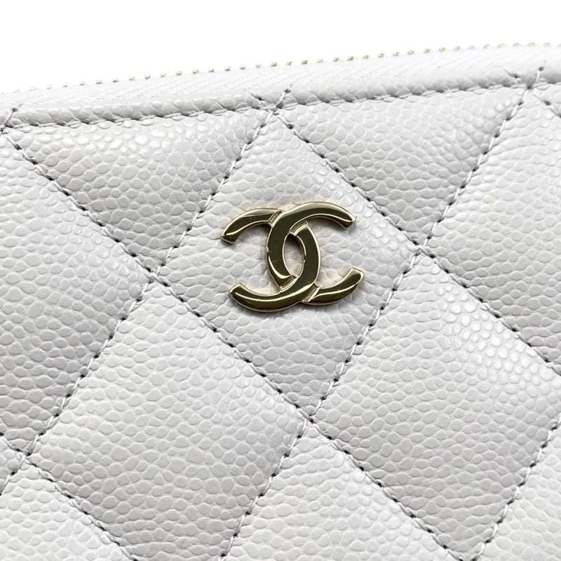 Chanel Card Case Coin Purse Ap0221 Quilted Caviar Leather Coco Mark — view 4