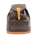 Louis Vuitton Montsouris GM Monogram Leather Brown Light Backpack Gold