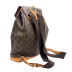 Louis Vuitton Montsouris GM Monogram Leather Brown Light Backpack Gold — view 2