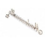 Chanel Brooch Pin Mademoiselle Logo Rhinestone Coco Silver Rose 02 — view 5