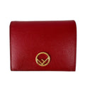 Fendi Wallet Efiz Bifold Leather Red Compact Mini