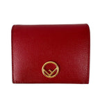 Fendi Wallet Efiz Bifold Leather Red Compact Mini