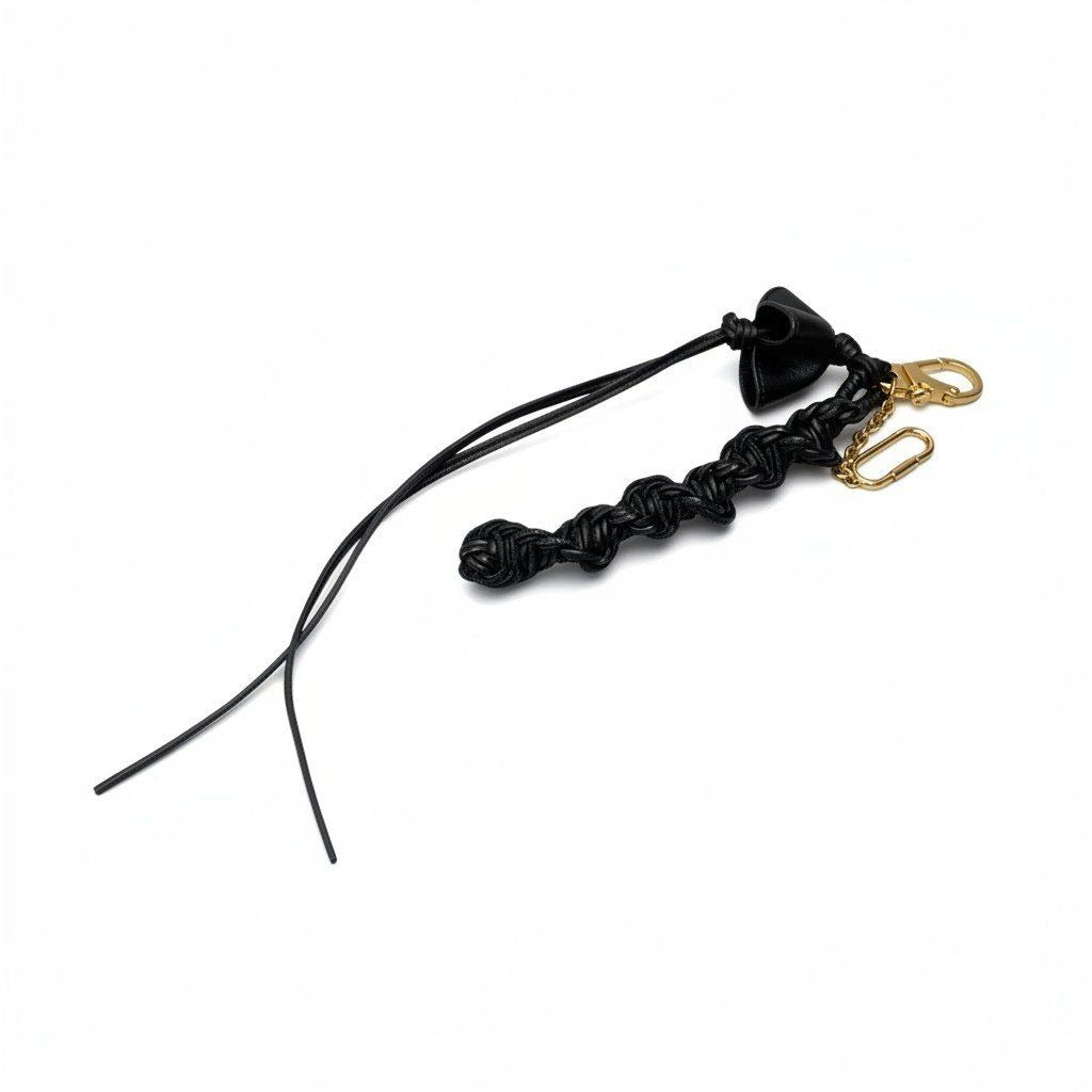 Celine Phoebe Philo Era Leather Bag Charm Key Holder Black