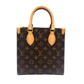 Louis Vuitton Sac Plat BB 2-Way Shoulder Leather Brown Light Handbag Gold