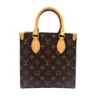 Louis Vuitton Sac Plat BB 2-Way Shoulder Leather Brown Light Handbag Gold