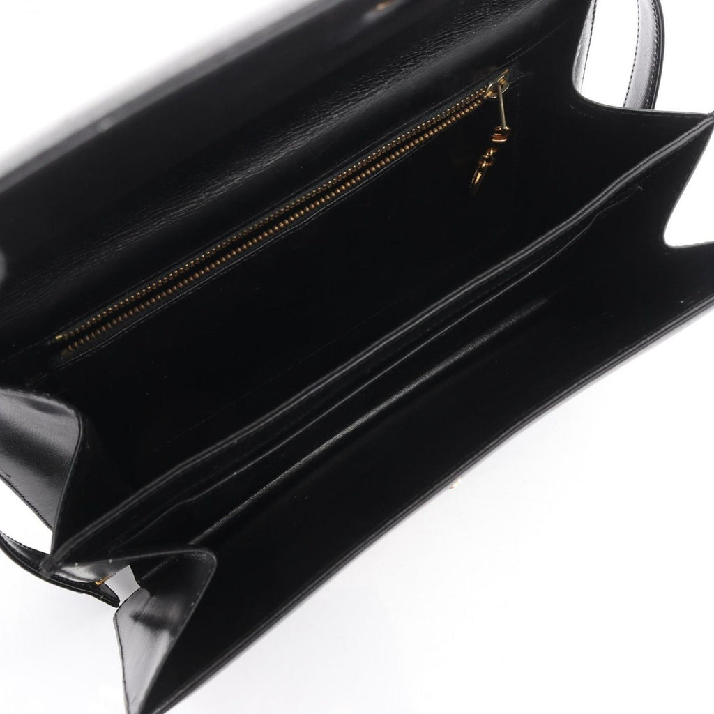 Celine Shoulder Bag Black Leather Carriage — view 3
